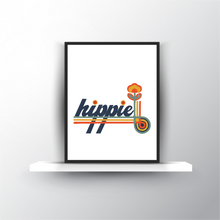 Load image into Gallery viewer, Hippie Flower On Stripes Retro Printable Digital Download Wall Art