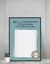 Load image into Gallery viewer, Comprehensive List of Everything the World Owes You Digital Download Wall Art FREEBIE Printable