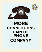 Load image into Gallery viewer, More Connections Than the Phone Company Retro Telephone 8x10 Printable Digital Download