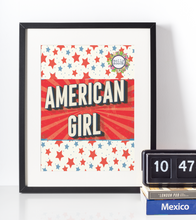 Load image into Gallery viewer, American Girl Printable Wall Art Digital Download  for Patriotic Vibe, 4th of July