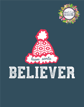Load image into Gallery viewer, Team Santa Believer in Christmas Holiday Printable Wall Art Digital Download