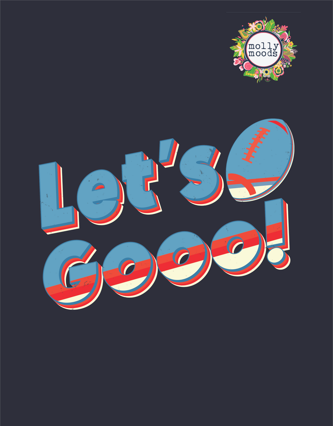 Let's Go Football Retro Printable