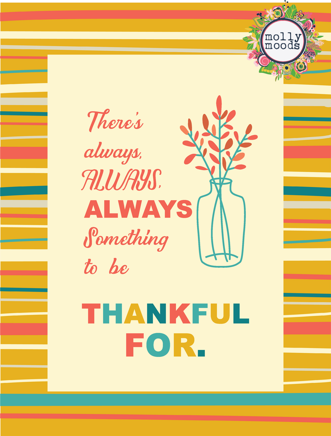 Always Something To Be Thankful For Digital Download FREEBIE Printable File