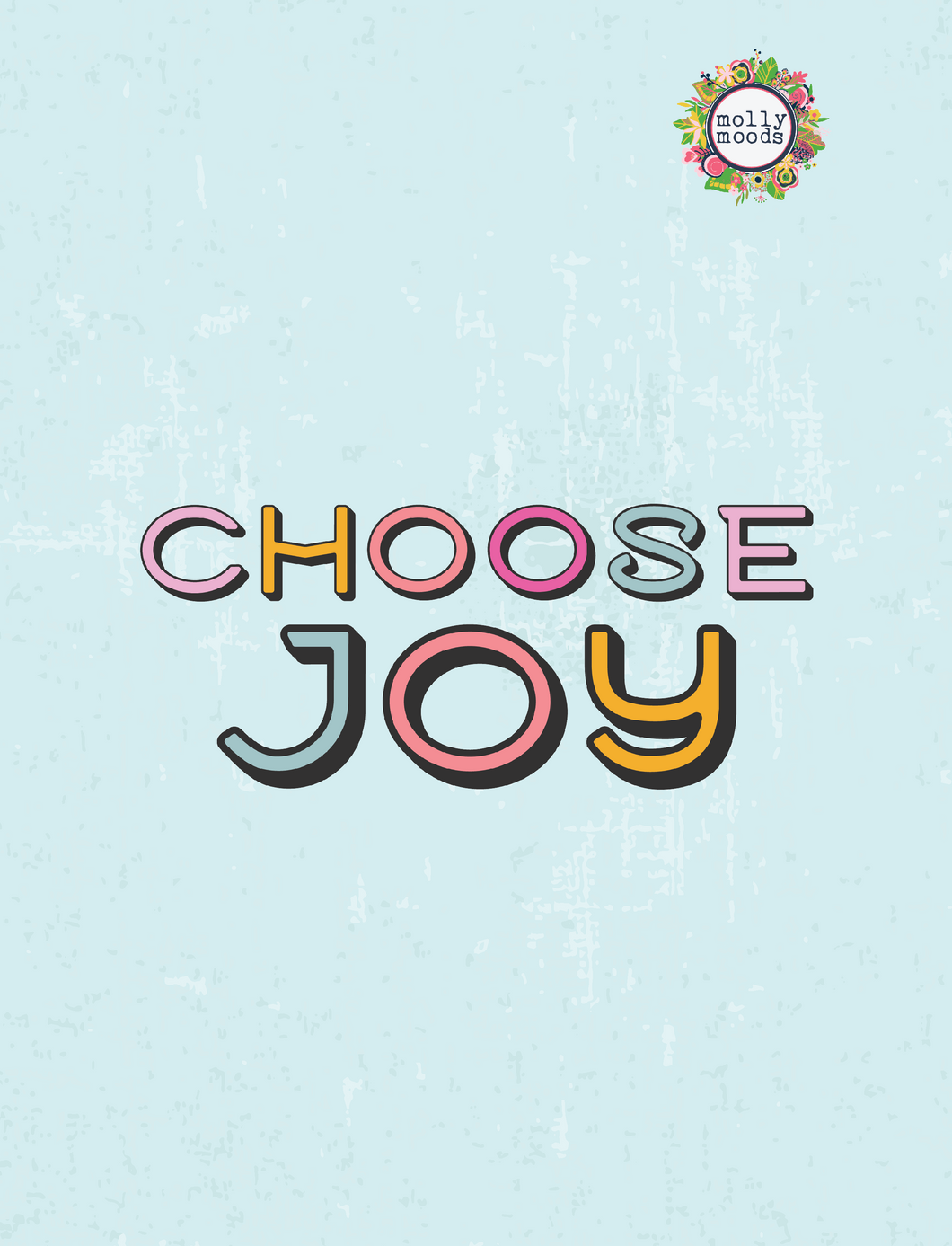 Choose Joy in Colorful Text Printable Wall Art Digital Download Positive, Inspirational Wall Art