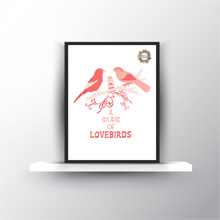 Load image into Gallery viewer, A Couple of Lovebirds Printable Digital Download Wall Decor Wedding Anniversary Gift
