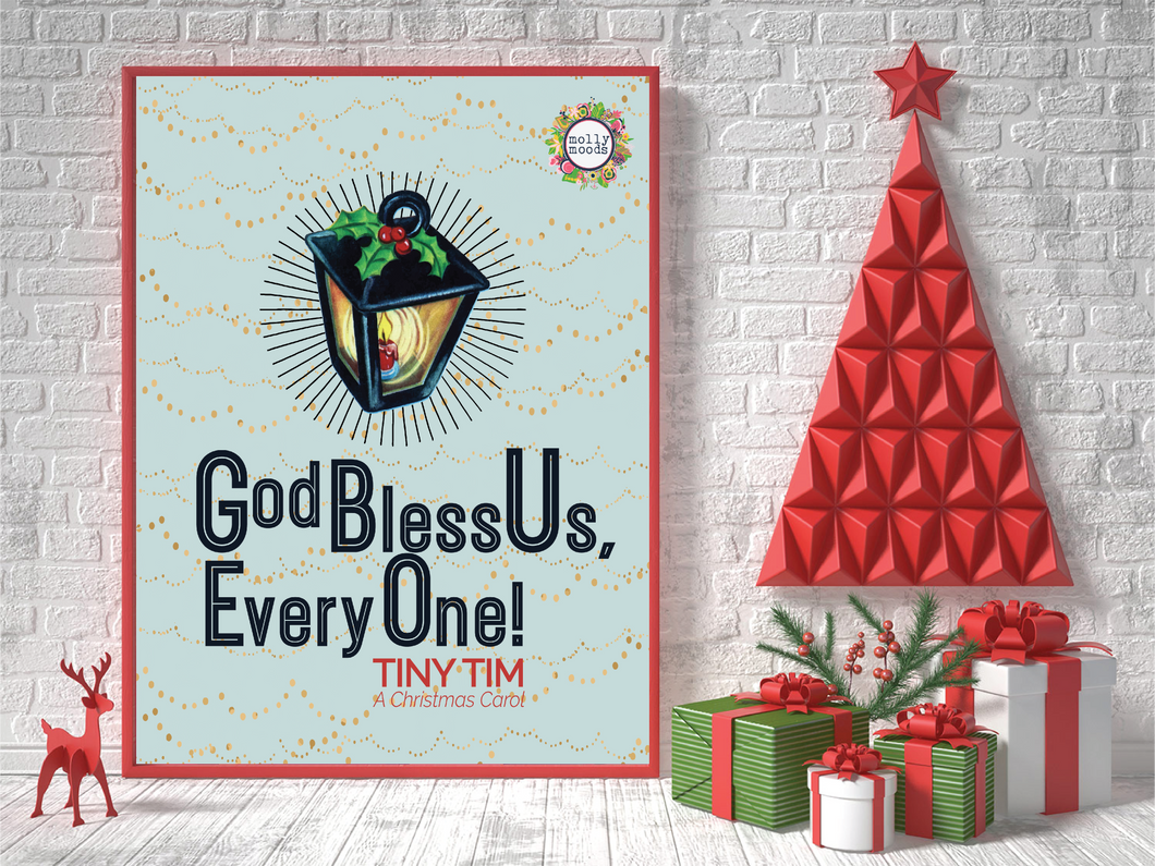 God Bless Us, Every One! Christmas FREEBIE Printable Holiday Digital Download