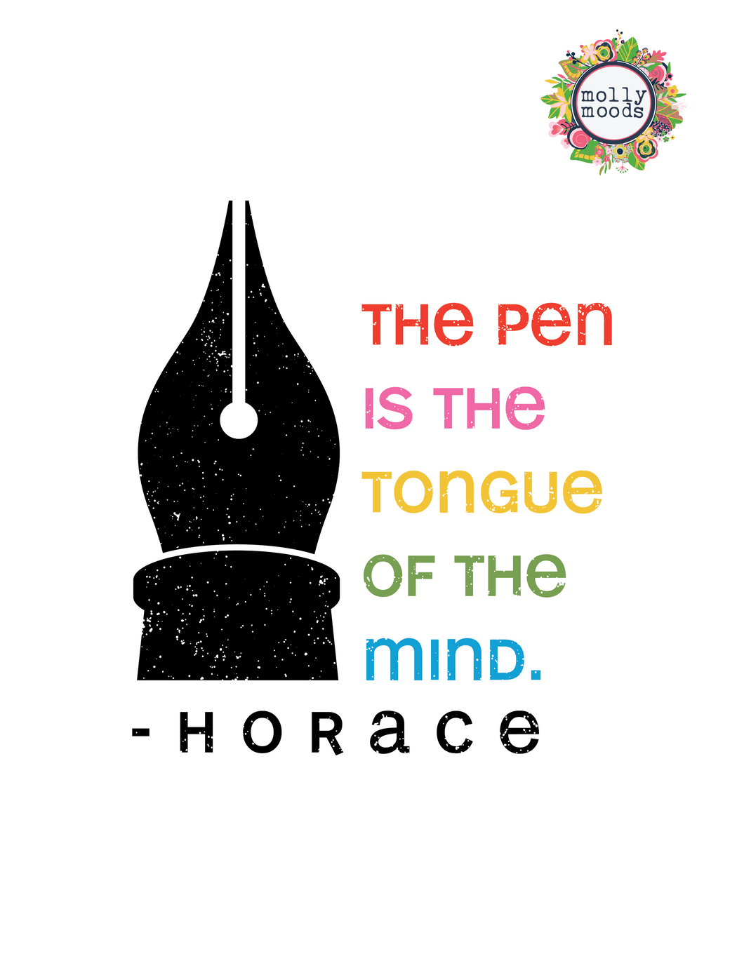 Horace Pen Quote Digital Download Printable File for Writers, Journalists