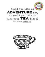 Load image into Gallery viewer, J.M. Barrie Tea Quote from PETER PAN Printable Digital Download Wall Art for Tea Drinkers
