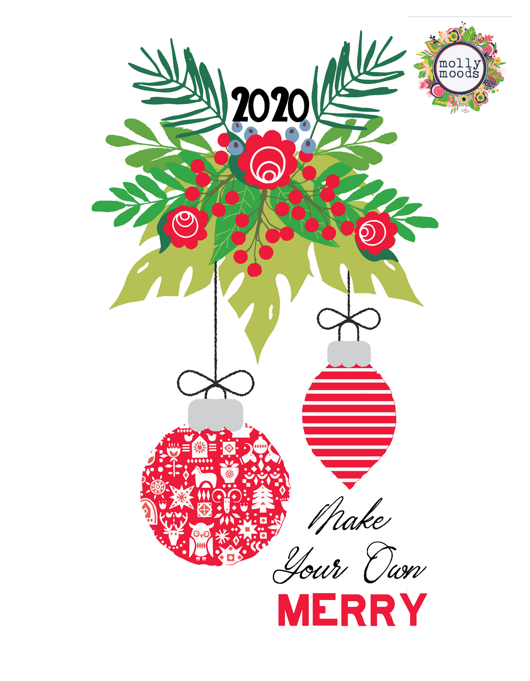 Make Your Own Merry Holiday Printable Digital Download