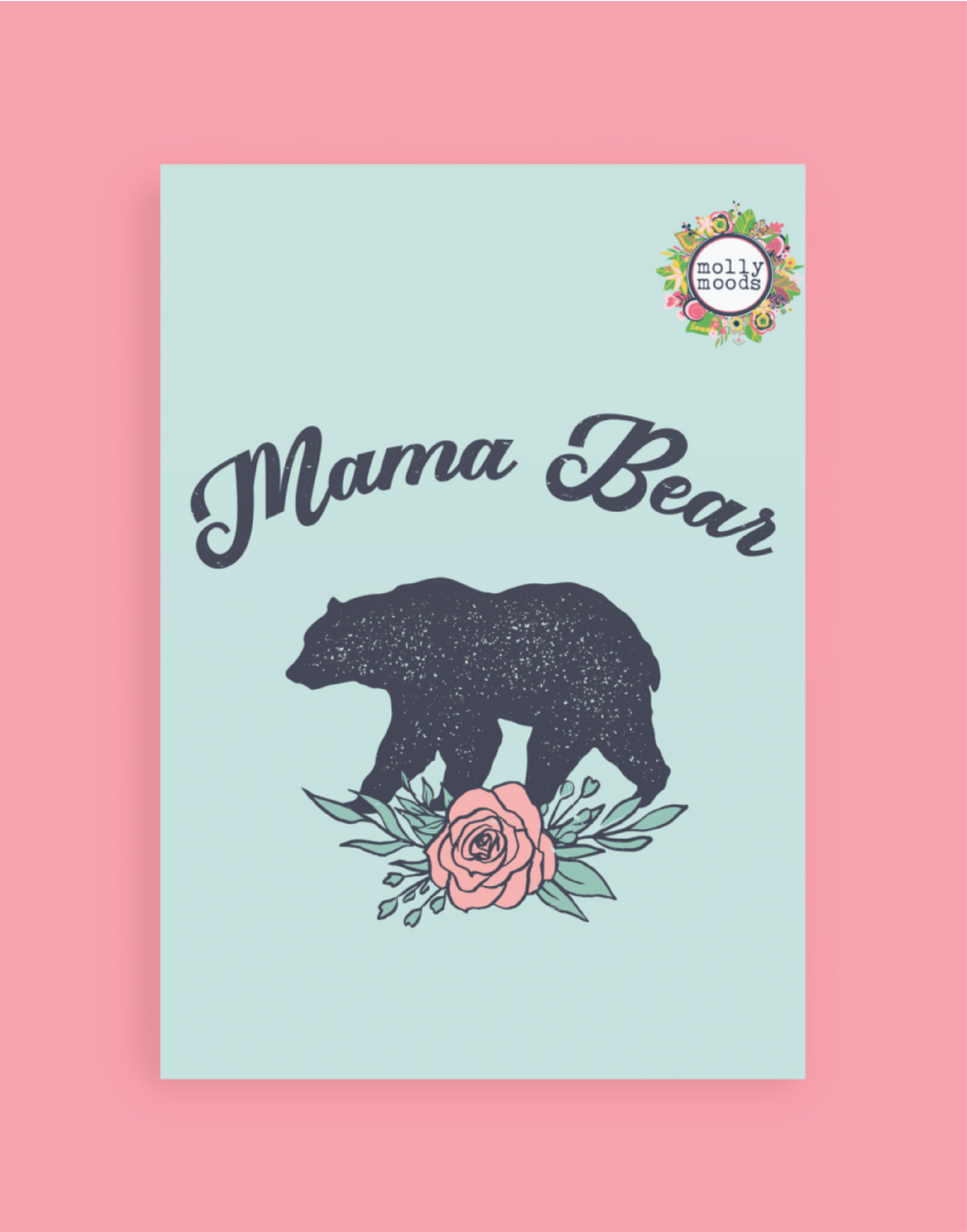 Mama Bear Printable Wall Art and Greeting Card Digital Download Gift for Mom