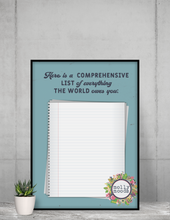 Load image into Gallery viewer, Comprehensive List of Everything the World Owes You Digital Download Wall Art FREEBIE Printable
