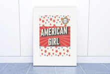 Load image into Gallery viewer, American Girl Printable Wall Art Digital Download  for Patriotic Vibe, 4th of July
