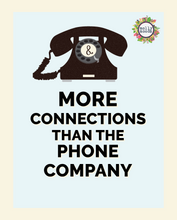 Load image into Gallery viewer, More Connections Than the Phone Company Retro Telephone 8x10 Printable Digital Download
