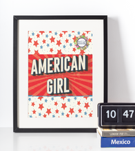 Load image into Gallery viewer, American Girl Printable Wall Art Digital Download  for Patriotic Vibe, 4th of July
