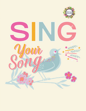 Load image into Gallery viewer, Sing Your Song Songbird Printable Wall Art Digital Download for Singers, Bird Lovers
