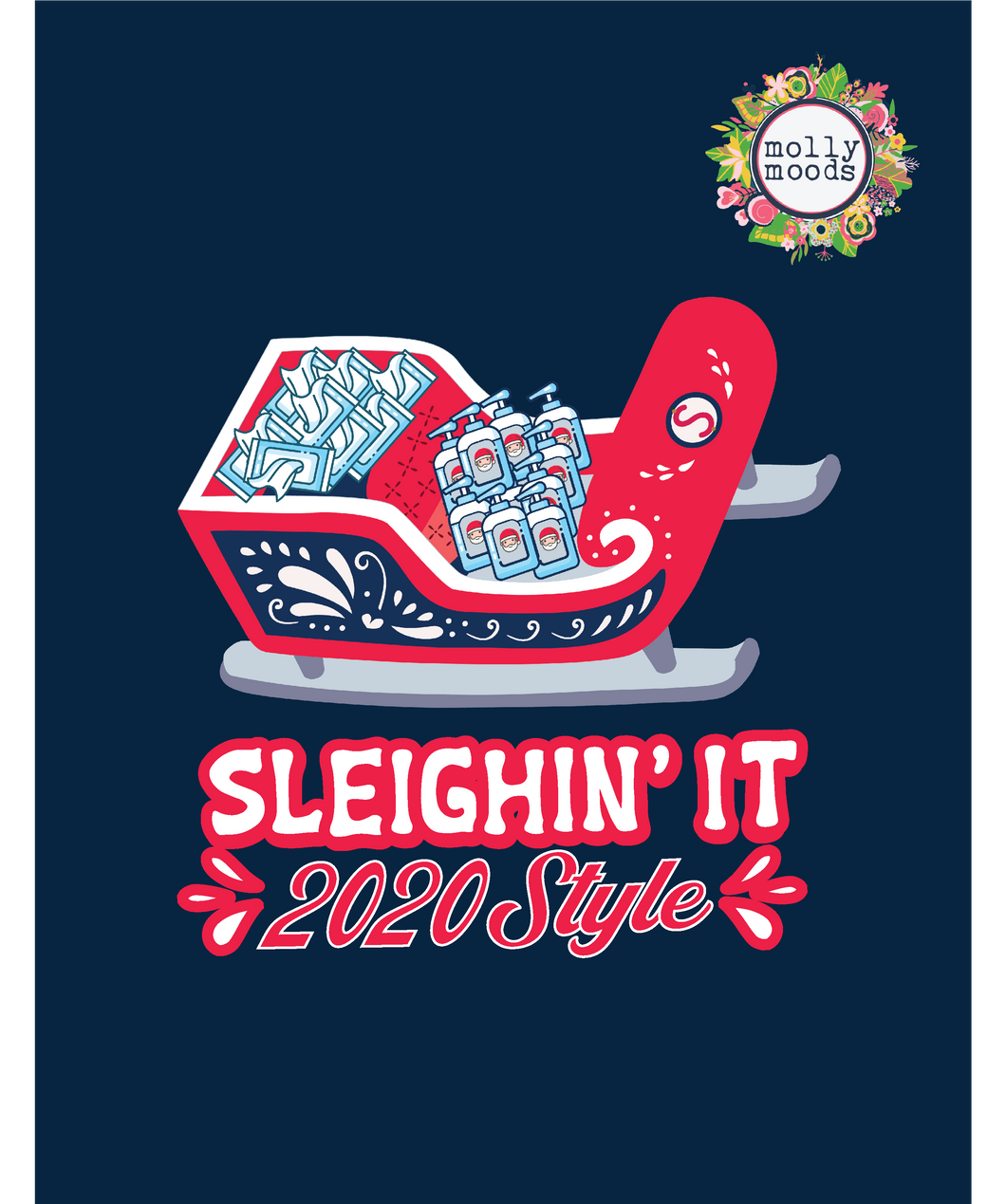 Sleighin' It 2020 Style 8.5x11 Christmas FREEBIE Holiday Printable Digital Download