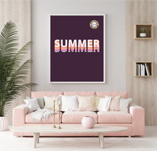 Load image into Gallery viewer, Summer in Bold Lettering Printable Wall Art Digital Download
