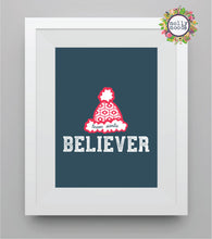 Load image into Gallery viewer, Team Santa Believer in Christmas Holiday Printable Wall Art Digital Download
