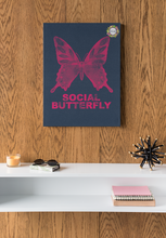 Load image into Gallery viewer, Social Butterfly Printable Wall Art Digital Download
