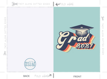 Load image into Gallery viewer, Vintage Grad Greeting Card for 2021 Graduates Printable Card Digital Download
