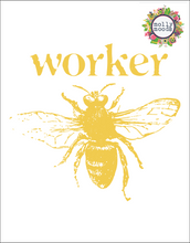 Load image into Gallery viewer, Worker Bee In Mustard Yellow Printable Digital Download Office Wall Art
