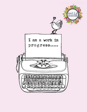 Load image into Gallery viewer, Work In Progress Typewriter Printable Digital Download Wall Art Office Decor Gift for Writer

